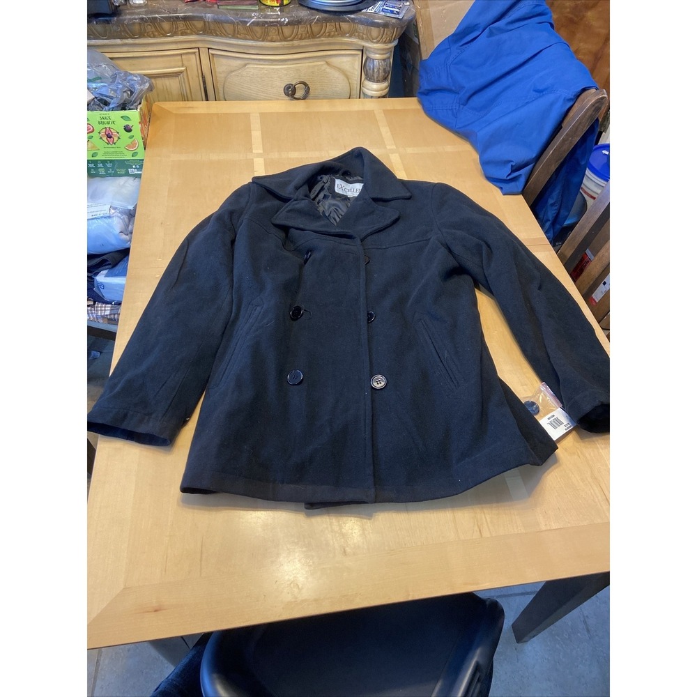Excelled Coat Mens Black Peacoat medium